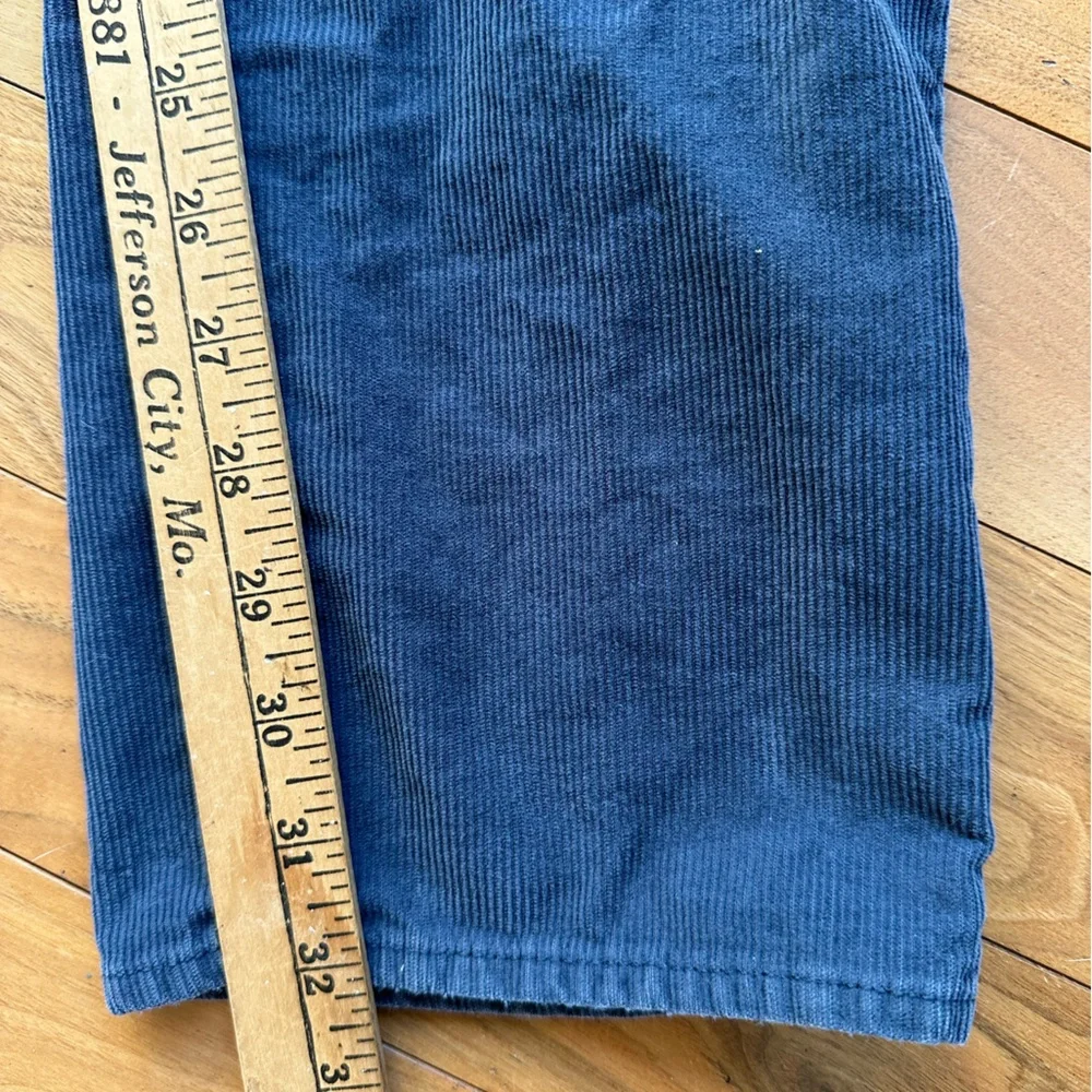 J Crew 484 Pants Mens 32x34 Blue Slim Straight Corduroy‎ Chino Grunge Hipster